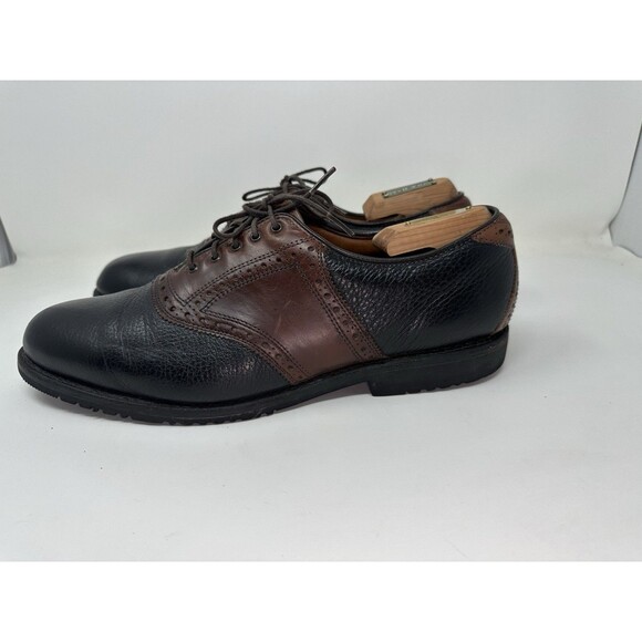 Allen Edmonds Mens “Links” Black Brown Saddle Oxfords Size 12 D  Golf main image 8